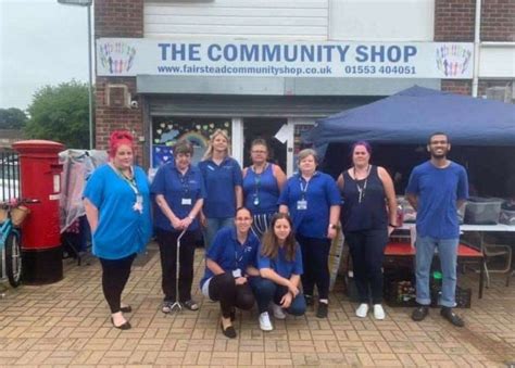 Staff at The Community Shop in Fairstead, King’s .